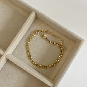 PULSERA CUBANA DORADA DAMA