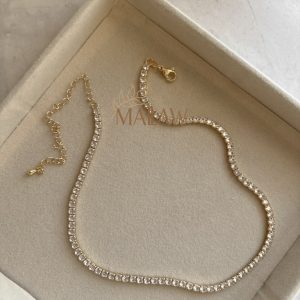 CHOKER CIRCONES DORADO