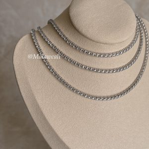 CHOKER CIRCONES PLATEADO