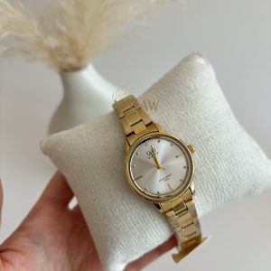 RELOJ DORADO Q&Q CIRCULAR