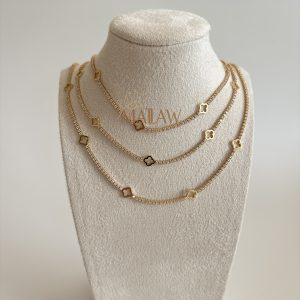 CHOKER CIRCONES CON MULTI TREBOL