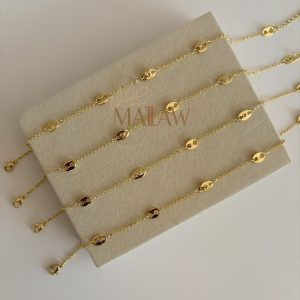 TOBILLERA GUCC MINIMALISTA COMBINADA
