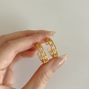 ANILLO MULTITREBOL ABIERTO DORADO