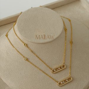 CHOKER MESSIK DORADO CON CIRCON