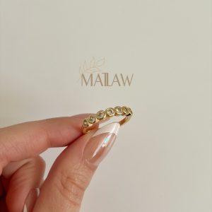 ANILLO CIRCONES BLANCO GRUESO